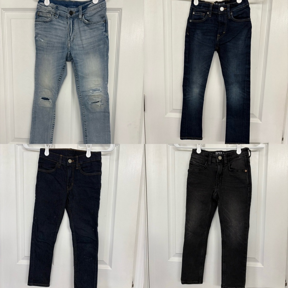 4 pairs of H&M boys skinny jeans size 5/6